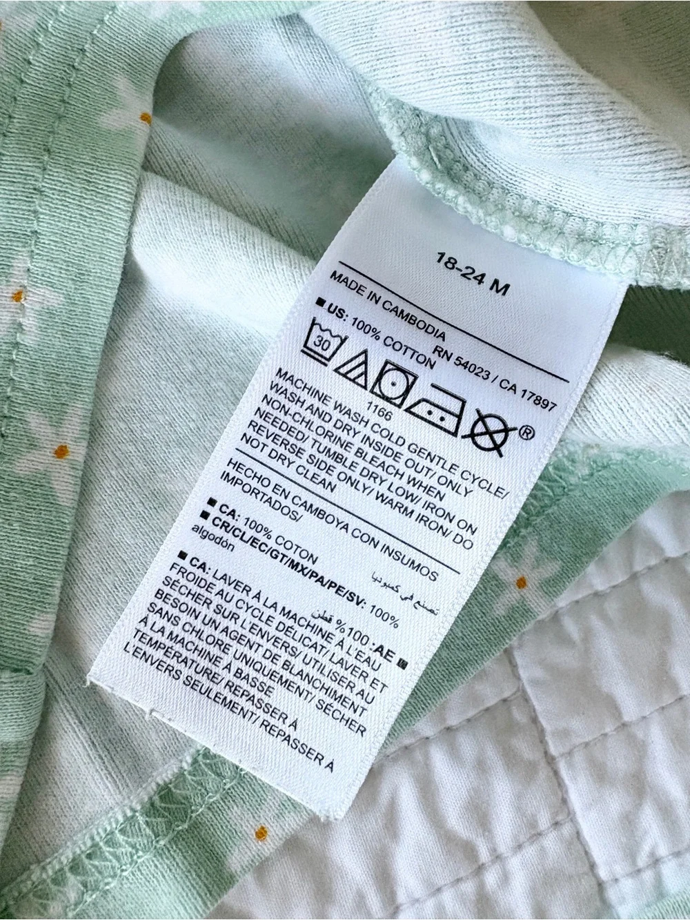 Old Navy Mint Green Floral Short Pajama Set - Size 18-24 Months